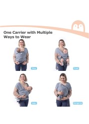 Baby Sling Loop Comfortable Carrier Wrap Summer Cotton Cross Simple Adjustable X-Shape Front Hold Type Baby Care GearBackpack