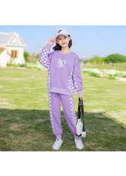 WKPK New Spring Autumn Girl Casual Clothes Sets 4-18 Years Students Outdoor Tracksuit Fashion Comfortable Family Kids Clothes