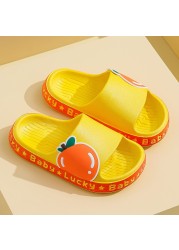 2022 summer children shoes strawberry girls slippers non-slip sandals for boys indoor baby funny slippers kids flip flops