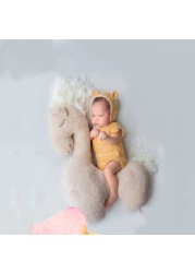 Newborn Photography Pillow Pegasus Horse Photo Props Doll Pillow Infant Photo Shoot Studio Accessories Posing Bean