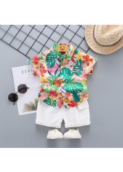 New Summer Baby Boys Clothes Suit Children Casual Shirt Shorts 2Pcs/Sets Toddler Fashion Costume Infant Outfits Kids Tracksuits