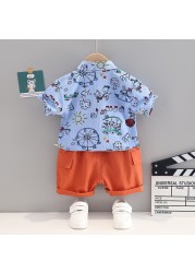 New Kids Summer Clothes Suit Children Boys Girls Cute Shirt Shorts 2pcs/set Baby Casual Outfits Infant Clothes Kids Tracksuits