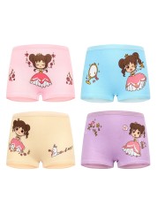 4pcs/lot Kids Girls Underwear Cotton Boxer Girl Comfortable Breathable Safety Pants Children's Panties