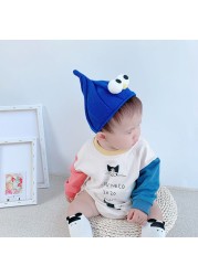 MILANCEL kids hat candy color boys knit hat girls pointed cute fashion children hat