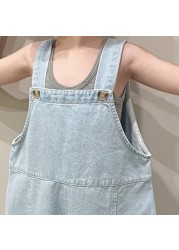 Kids Jeans Overalls for Girls Fashion Jeans Casual Rompers Denim Pants for Kids Clothes Children Teens Outwear Outfits