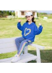 WKPK Girls Clothes Spring Autumn Kids Fashion Tracksuit 4-18 Years Two Pieces Sets T-shirt Pants Comfortable Teenagers Tracksuit