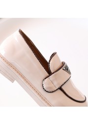 Spring Autumn Girls British Shoes Fashion Kids Children Wide Elegant PU Leather Slip-on Princess Soft Rubber Shoes For Baby