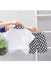 New Baby Clothes Suit Summer Children Boys Girls Fashion T-shirt Shorts 2 Pieces/Set Baby Costume Casual Cotton Kids Sportswear