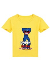 Playtime Poppy Horror Game Kids T-shirt Harajuku Graphic Houji Wuji T-shirt Boys Short Sleeve T-shirt Summer Cartoon Girl T-shirt