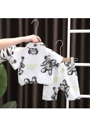 New Summer Baby Clothes Suit Children Boys Girls Fashion Shirt Shorts 2 Pieces/Set Toddler Cartoon Casual Uniforms Kids Tracksuits