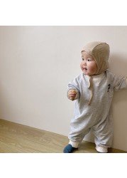 BOBOTCNUNU 2022 New Fashion Long Sleeve Boys Girls Romper P Embroidery Cotton Palysuit Spring Autumn Clothes