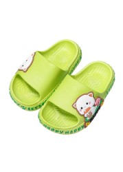 Children's slippers summer cartoon cute anti-skid soft bottom small children's room bath boys and girls home baby cold slippers