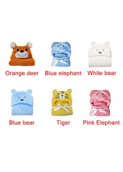 3D Baby Soft Blanket Hooded Animal Baby Bathrobe Soft Cartoon Baby Towel Personalized Kids Bath Robe Infant Towel