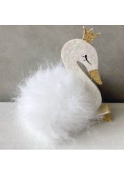 Princess Plush Swan Hair Clip Hairgrips For Girls Kids Hair Clips Hairpins Barrette Children Headwear Kawaii Hair Accessories