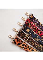 New Thicken Color Women Bag Accessories Leopard Print Adjustable Shoulder Strap DIY Crossbody Bag Webbing Strap Handle 5cm Wide