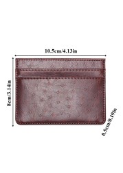 Fashion 5 Card Slots Card Holder PU Leather Slim Bank Credit ID Cards Mini Coin Holder Wallet Thin Business Travel Bag