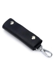 Portable High Quality Leather Key Case Double Snap Button Handmade Durable Simple Practical Color