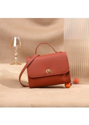 New leather ladies bag light luxury underarm square box small shoulder bag hand-held messenger bag women