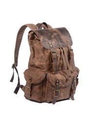 Vintage Backpack Women Canvas Large Capacity Travel Backpack Female Laptop Backpack Waterproof Backpack For Women