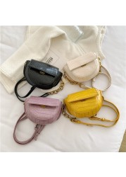 حقائب أنيقة للنساء الكلاسيكية السيدات حقيبة كتف سلاسل رسول حزمة مصمم بولي Leather جلد التمساح Crossbody خمر حزمة