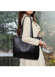 Women Leather Handbags Women's PU Tote Bag Large Capacity Female Casual Solid Shoulder Bags Women Handbags Bolsas Femininas