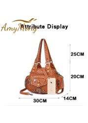 New Fashion High Quality Woman Messenger Bag Luxury Soft Leather Handbags Women Bags Designer Famous Brand Women Shoulder Bag