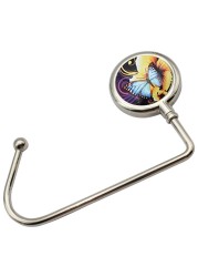 Mini Hand Bag Straight Holder Round Zinc Alloy Table Convenient Purse Hook Hanger Accessories Non Slip Pad Gift Portable