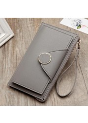 Long Wallet Women Purses Fashion Korean Version Coin Purse Card Holder Purse Female Clutch Money Bag PU Leather Wallets Portfel