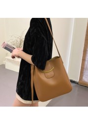 Women's PU Leather Handbags Casual Women's Handbag Black White Shoulder Bag Women's Crossbody Bag