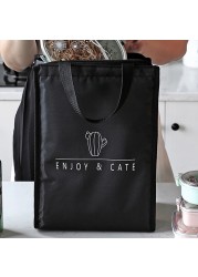 Contracted Style Insulated Lunch Bag Durable Bento Pouch Thermal Insulated Lunch Box Handbag For Cooling While Shopping Lunch Container