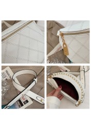 Pearl Chain Wasit Bags Crossbody Bag For Women Handbag Women Leather Fanny Pack Luxury Design Chest Bags