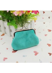 Women Corduroy Small Wallet Coin Purse Clutch Handbag Bag Girls Card Holder Keychain Bag Sanitary Napkins Travel Makeup Bag