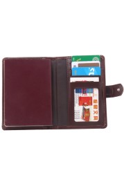 Creative PU Passport Cover Russian Driver License Wallet Retro Leather Men Travel Wallet Credit Card Holder Cover Document Holder