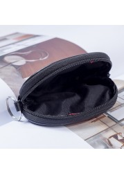 New Fashion Genuine Leather Wallet Semi-circular Splicing Zipper Coin Purse Key Holder Storage Money Pouch Cash Pocket Clutches