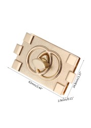 Fashion New 1PC Rectangle Shape Clasp Turn Lock Twist Locks DIY Craft Replacement Leather Handbag Bag Hardware Accessories