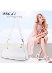 Ladies PVC Transparent Bag Fashion All-Match Messenger Bag Women Travel Handbag for Ladies Women Outdoor Shopping