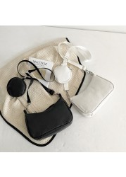 Leisure female messenger bag 2022 spring summer new fashion popular armpits small shopper bag simple single canvas shoulder bags