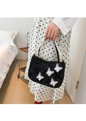 Retro Handbag 2022 Spring Butterfly Print Women Shoulder Bags Pearl Chain Handbags Female Crossbody Messenger Clutch Bags