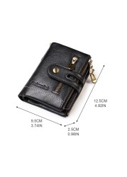 X7YA Chain Wallets for Men Leather Ladies Leather Wallets Credit Card Wallet with Coin Pocket