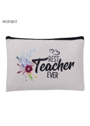 Female cosmetic Toiletry Bag Teacher Appreciation Gifts Teacher Makeup Bag Fashion Cosmetic Pouch Pencil Bag Printing Swanky Bag