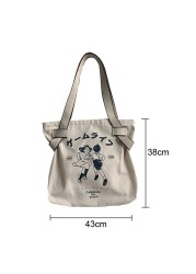 Women Shoulder Bags Shopping Bag Large Capacity Female Canvas Cloth Bag Handbag Reusable Foldable Eco Grocery Handbags