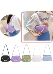 Fashion Women Zipper Crescent Shoulder Bags Casual Zipper Messenger Bag for Ladies Outdoor Shopping