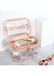 Clear Cosmetic Bag Women Waterproof Transparent Large Makeup Bag Travel Zipper Makeup Beauty Case Toiletry Bag Cosmetic Wash bag