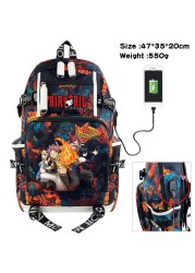 Fairy Tail Anime Backpack Large Capacity School Bag Men Women Multifunctional Laptop Backpack Travel Bag