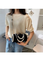 MBTI Elegant Tassel Women Shoulder Bag Decoration Chains Top Handle Bags Fashion 2022 Ladies Concise Hot Sale Bucket Bolso Mujer