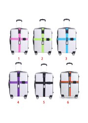 Luggage Strap Cross Belt Packing Adjustable Travel Suitcase Nylon 3 Digits Password Lock Buckle Strap Baggage Belts Top Quality