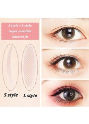 600pcs Invisible Eyelid Sticker Lace Eye Lift Double Strips Eyelid Tape Shadow Makeup Breathable Adhesive Stickers L/S Style