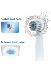 [ZS] Toothbrush Rotating Electric Toothbrush Smart Timing Brush Adult Rechargeable Soft Bristle Brush Replacement 8 Heads