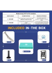 Dental equipment for dentist 1:1 contra angle handpiece FX25 external water spray non-optical handpiece compatible with air motor