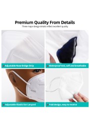 5-100pcs KN95 Mask FFP2 Mascarillas FPP2 Approved 5 Layers Respirator Masks ffp2fan CE kn95 mascara reusable face mask